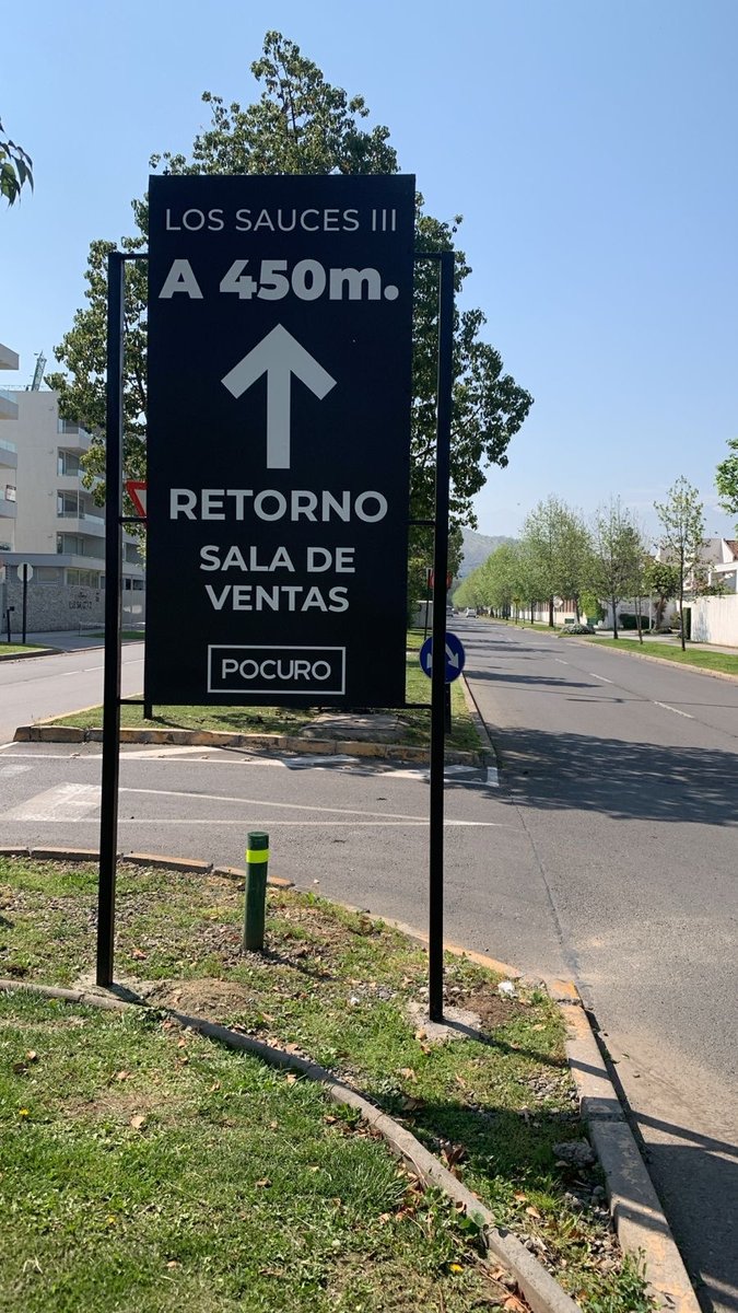 Letrero vial Pocuro